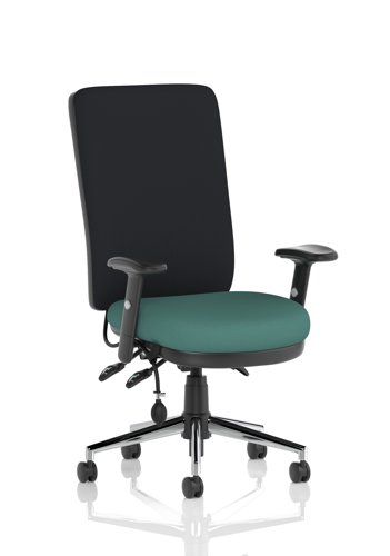 Chiro High Back With Height Adjustable Arms Bespoke Colour Seat Quest Kelp