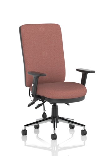 Chiro High Back With Height Adjustable And Folding Arms Bespoke Colour Back And Seat Rivet Forge