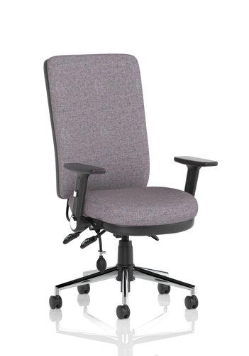 Chiro High Back With Height Adjustable And Folding Arms Bespoke Colour Back And Seat Rivet Fuse