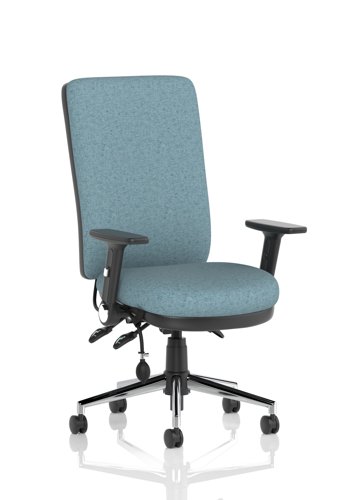 Chiro High Back With Height Adjustable And Folding Arms Bespoke Colour Back And Seat Rivet Quench