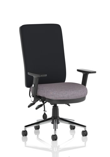 Chiro High Back With Height Adjustable And Folding Arms Bespoke Colour Seat Rivet Fuse