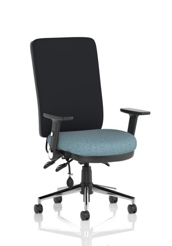 Chiro High Back With Height Adjustable And Folding Arms Bespoke Colour Seat Rivet Quench