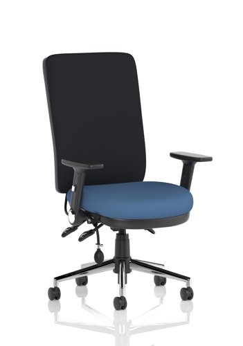 Chiro High Back With Height Adjustable And Folding Arms Bespoke Colour Seat Quest Limpet