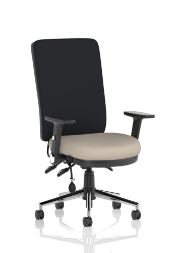 Chiro High Back With Height Adjustable And Folding Arms Bespoke Colour Seat Quest Salt