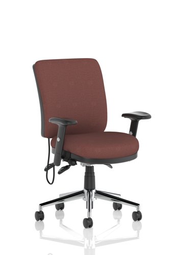 Chiro Medium Back With Height Adjustable Arms Bespoke Colour Back and Seat Rivet Forge