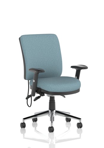 Chiro Medium Back With Height Adjustable Arms Bespoke Colour Back and Seat Rivet Quench
