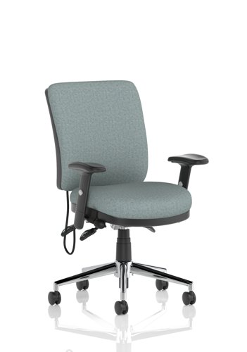 Chiro Medium Back With Height Adjustable Arms Bespoke Colour Back and Seat Rivet Tensile