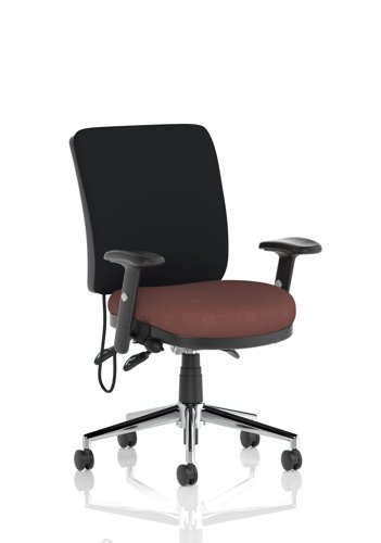 Chiro Medium Back With Height Adjustable Arms Bespoke Colour Seat Rivet Forge