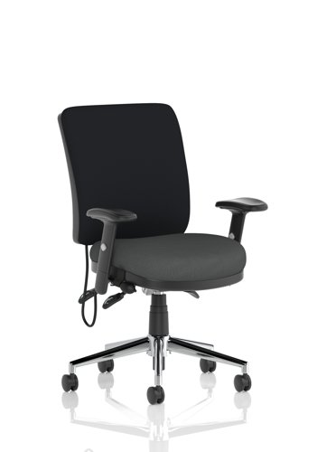 Chiro Medium Back With Height Adjustable Arms Bespoke Colour Seat Quest Mussel