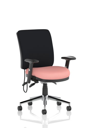 Chiro Medium Back With Height Adjustable Arms Bespoke Colour Seat Quest Shrimp
