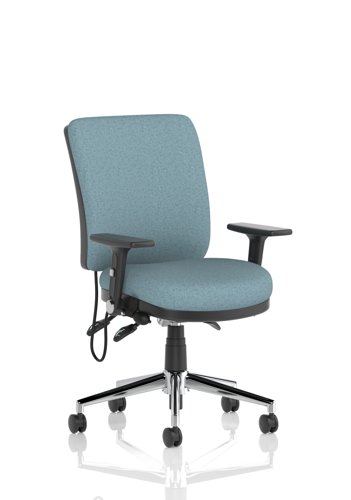 Chiro Medium Back With Height Adjustable And Folding Arms Bespoke Colour Back and Seat Rivet Quench