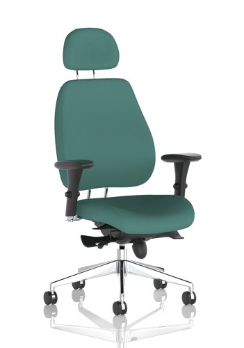 Chiro Plus With Headrest Bespoke Colour Back And Seat Quest Kelp