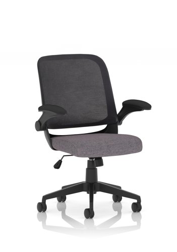 Crew Task Operator Mesh Chair With Folding Arms Bespoke Colour Seat Rivet Fuse