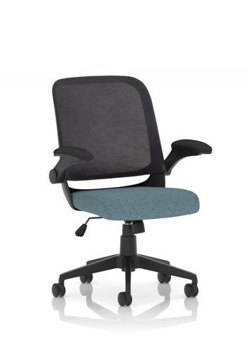 Crew Task Operator Mesh Chair With Folding Arms Bespoke Colour Seat Rivet Quench