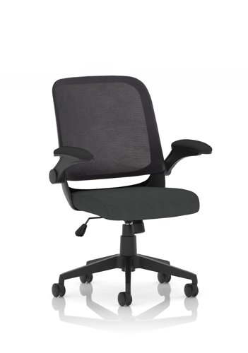 Crew Task Operator Mesh Chair With Folding Arms Bespoke Colour Seat Quest Mussel