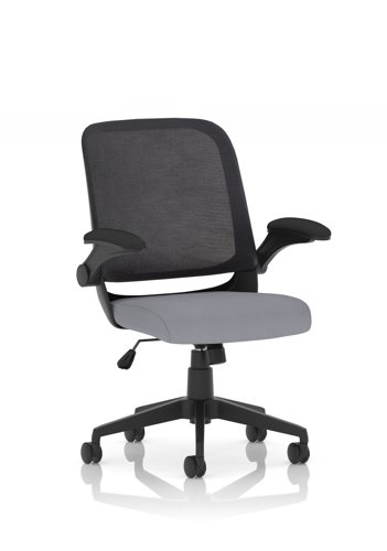 Crew Task Operator Mesh Chair With Folding Arms Bespoke Colour Seat Quest Shell