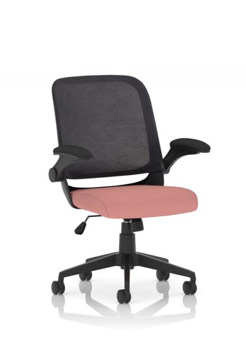 Crew Task Operator Mesh Chair With Folding Arms Bespoke Colour Seat Quest Shrimp