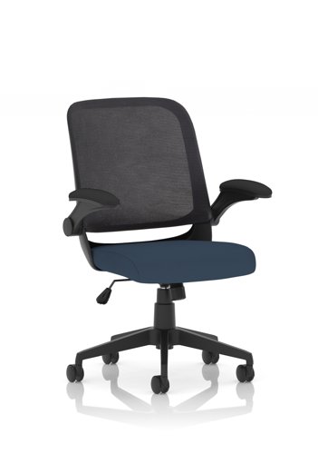 Crew Task Operator Mesh Chair With Folding Arms Bespoke Colour Seat Quest Whelk