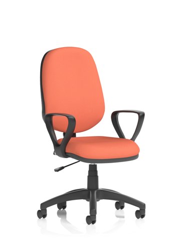 Eclipse Plus I Lever Task Operator Chair With Loop Arms Bespoke Colour Back And Seat Quest Crab