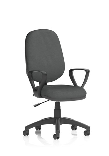 Eclipse Plus I Lever Task Operator Chair With Loop Arms Bespoke Colour Back And Seat Quest Mussel