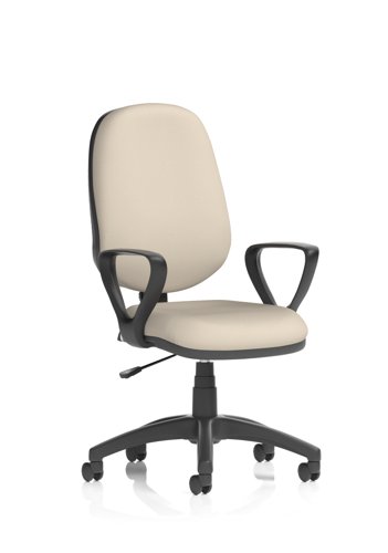 Eclipse Plus I Lever Task Operator Chair With Loop Arms Bespoke Colour Back And Seat Quest Salt