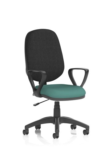 Eclipse Plus I Lever Task Operator Chair With Loop Arms Bespoke Colour Seat Quest Kelp