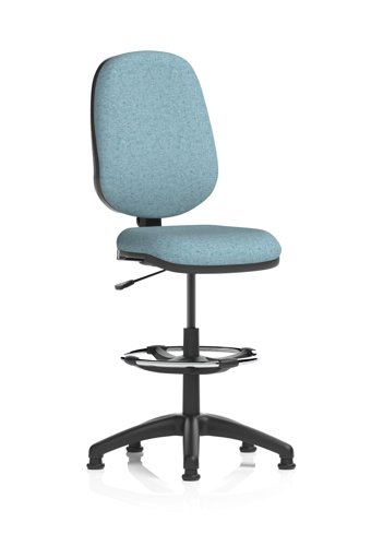 Eclipse Plus I Lever Task Operator Chair With High Rise Draughtsman Kit Bespoke Colour Back And Seat Rivet Quench