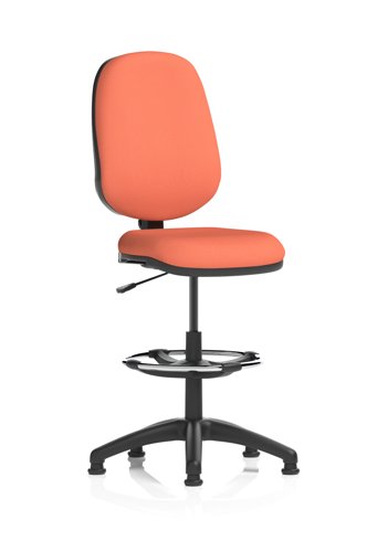Eclipse Plus I Lever Task Operator Chair With High Rise Draughtsman Kit Bespoke Colour Back And Seat Quest Crab