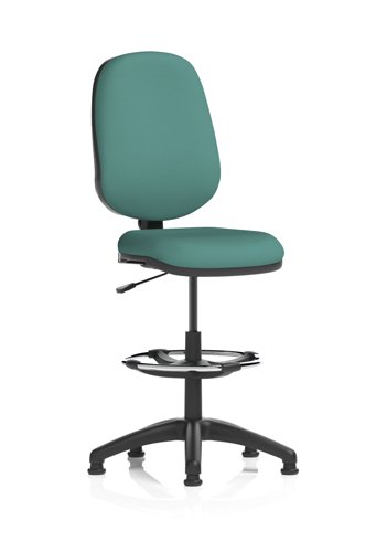 Eclipse Plus I Lever Task Operator Chair With High Rise Draughtsman Kit Bespoke Colour Back And Seat Quest Kelp