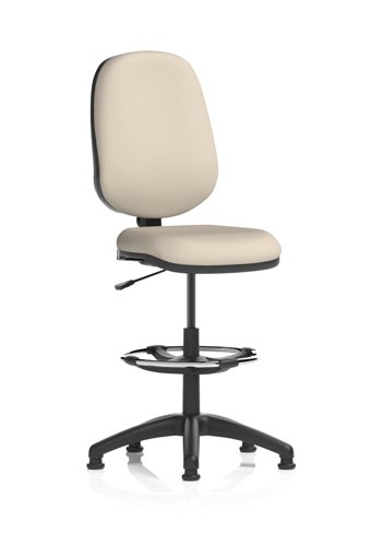 Eclipse Plus I Lever Task Operator Chair With High Rise Draughtsman Kit Bespoke Colour Back And Seat Quest Salt
