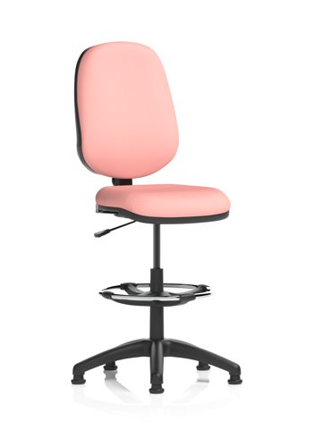 Eclipse Plus I Lever Task Operator Chair With High Rise Draughtsman Kit Bespoke Colour Back And Seat Quest Shrimp