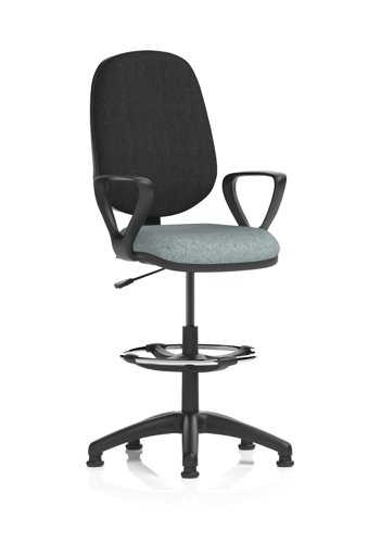 Eclipse Plus I Lever Task Operator Chair With High Rise Draughtsman Kit With Loop Arms Bespoke Colour Seat Rivet Tensile
