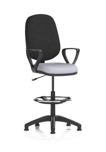 Eclipse Plus I Lever Task Operator Chair With High Rise Draughtsman Kit With Loop Arms Bespoke Colour Seat Quest Shell