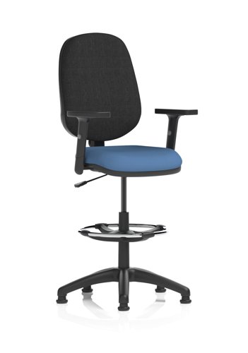 Eclipse Plus I Lever Task Operator Chair With High Rise Draughtsman Kit With Height Adjustable Arms Bespoke Colour Seat Quest Limpet