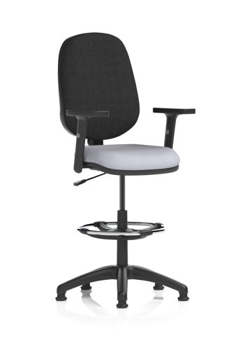 Eclipse Plus I Lever Task Operator Chair With High Rise Draughtsman Kit With Height Adjustable Arms Bespoke Colour Seat Quest Shell