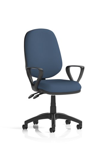 Eclipse Plus II Lever Task Operator Chair With Loop Arms Bespoke Colour Back And Seat Quest Whelk