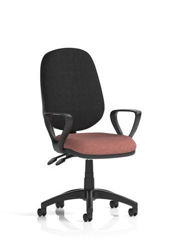 Eclipse Plus II Lever Task Operator Chair With Loop Arms Bespoke Colour Seat Rivet Forge