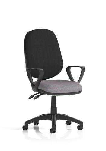 Eclipse Plus II Lever Task Operator Chair With Loop Arms Bespoke Colour Seat Rivet Fuse