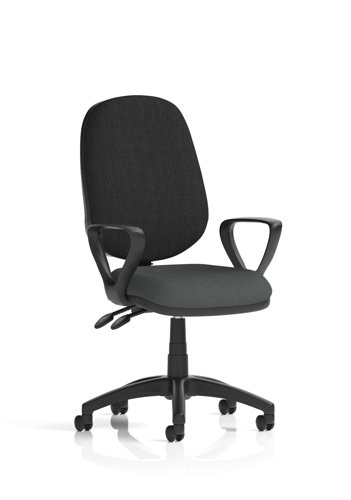Eclipse Plus II Lever Task Operator Chair With Loop Arms Bespoke Colour Seat Quest Mussel