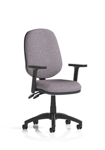 Eclipse Plus II Lever Task Operator Chair With Height Adjustable Arms Bespoke Colour Back And Seat Rivet Fuse