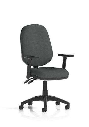 Eclipse Plus II Lever Task Operator Chair With Height Adjustable Arms Bespoke Colour Back And Seat Quest Mussel