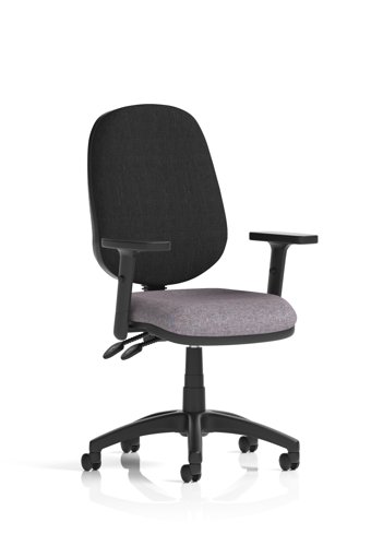 Eclipse Plus II Lever Task Operator Chair With Height Adjustable Arms Bespoke Colour Seat Rivet Fuse