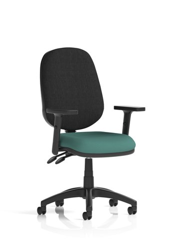 Eclipse Plus II Lever Task Operator Chair With Height Adjustable Arms Bespoke Colour Seat Quest Kelp
