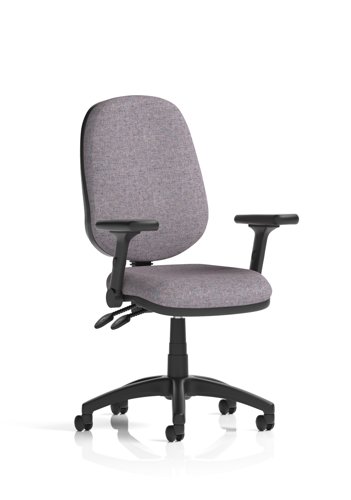 Eclipse Plus II Lever Task Operator Chair With Height Adjustable And Folding Arms Bespoke Colour Back And Seat Rivet Fuse