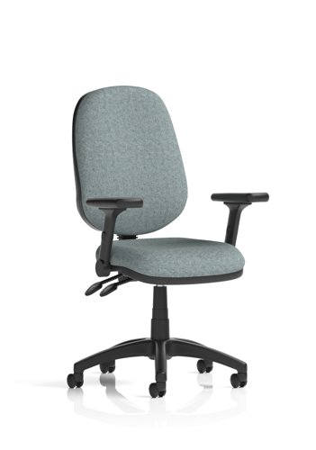 Eclipse Plus II Lever Task Operator Chair With Height Adjustable And Folding Arms Bespoke Colour Back And Seat Rivet Tensile