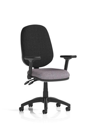 Eclipse Plus II Lever Task Operator Chair With Height Adjustable And Folding Arms Bespoke Colour Seat Rivet Fuse