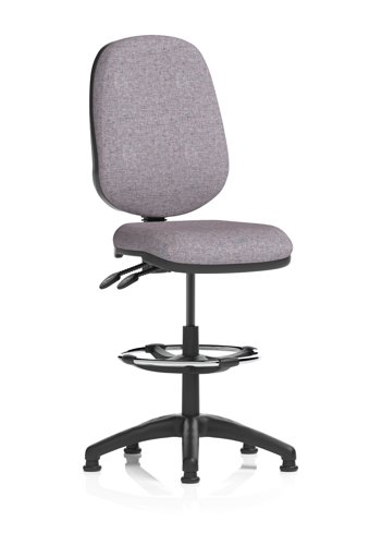 Eclipse Plus II Lever Task Operator Chair With High Rise Draughtsman Kit Bespoke Colour Back And Seat Rivet Fuse