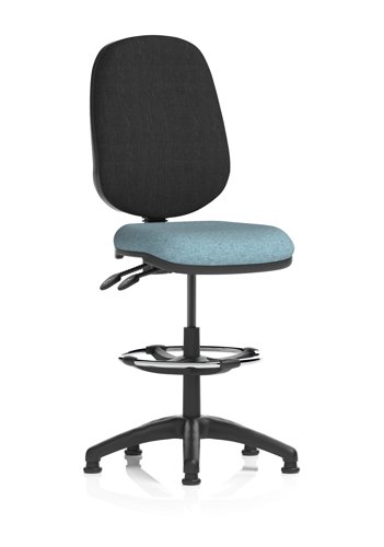 Eclipse Plus II Lever Task Operator Chair With High Rise Draughtsman Kit Bespoke Colour Seat Rivet Quench