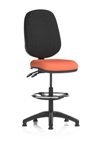 Eclipse Plus II Lever Task Operator Chair With High Rise Draughtsman Kit Bespoke Colour Seat Quest Crab