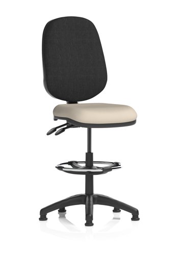 Eclipse Plus II Lever Task Operator Chair With High Rise Draughtsman Kit Bespoke Colour Seat Quest Salt